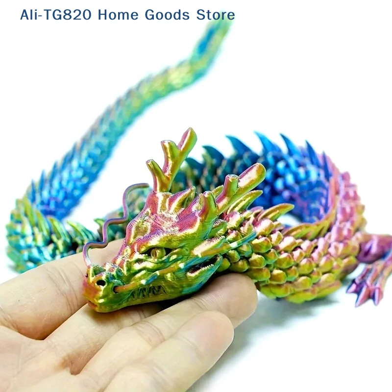 [TG820]3D Printed Chinese Dragon Full Body Joints Movable Home Furnishing Decoration Ornament Worth Collecting Creative Toys