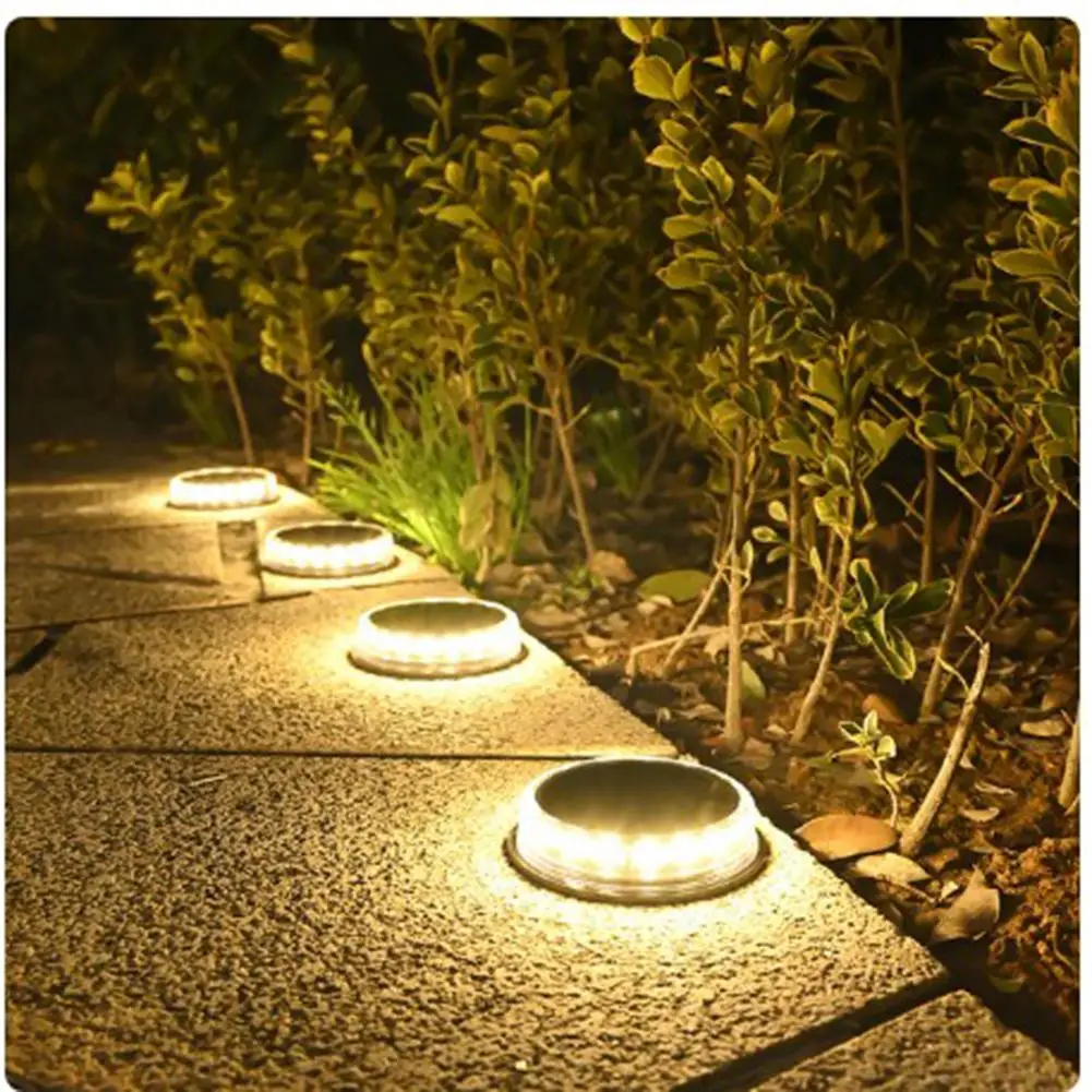 Solar Powered Ground Lights 4 Pack LED Solar Lights In Ground Solar Landscape Light For Patio Lawn Yard Pathway