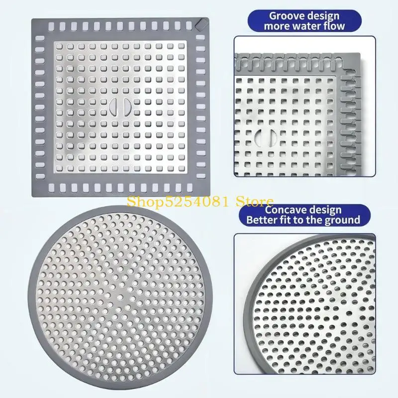 AXYC Pack of 2 Drain Cover with Integrated Hair Catcher Rustless Flexible Drain Protector Compatible for Various depletes