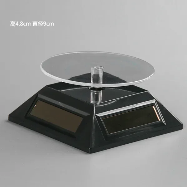 Solar Showcase 360 Turntable Round Rotating Jewelry Necklace Bracelet Watch Phone Display Stand Jewelry Organizer Hard