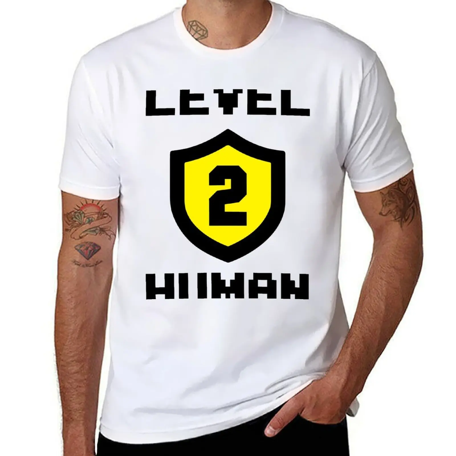 

Level 2 Human T-Shirt man t shirts for men casual men t shirt cotton 100% T-Shirt