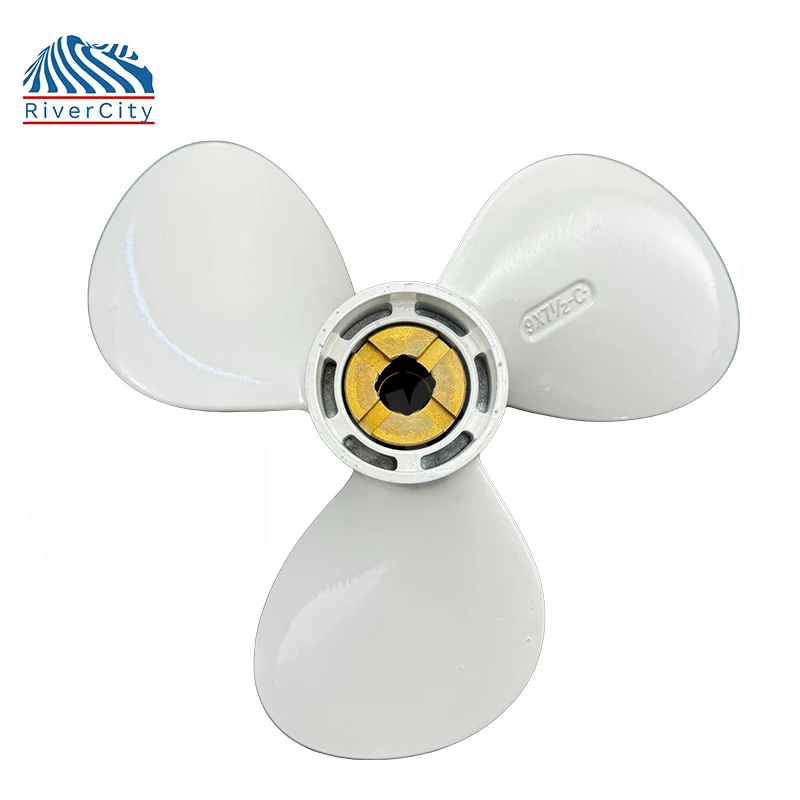 647-45941-00-EL Outboard Propeller For Yamaha 5hp 6hp 8hp 9.9hp 9 1/4x9 1/4 Boat Aluminum Alloy Screw 3 Blade Pin Drive