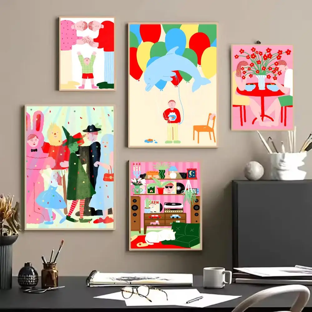 Intimate Authentic Love and Relationships in Daily Life Poster Painting Wall Art for Living Room Home Gifts Decor Mural