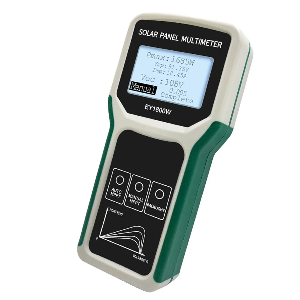 

Smart Design EY1800W Solar Panel Tester Equipped with Large LCD Display for Clear Measurement Results in Bright Conditions
