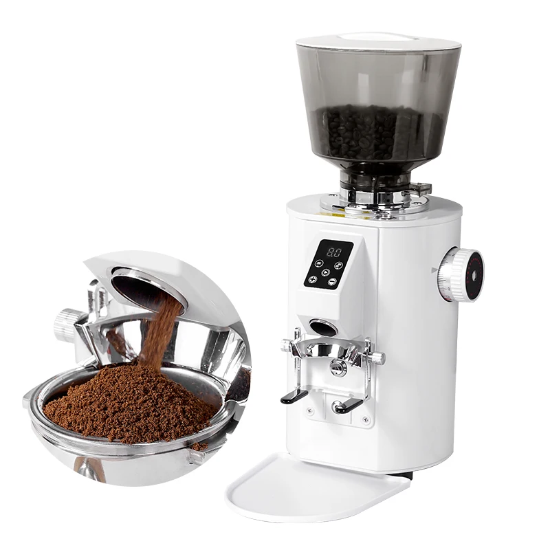 

MD35 Professional Touch-Screen Adjustable Electric Coffee Bean Grinder Stainless Steel 64mm Burr Flat Big Hopper