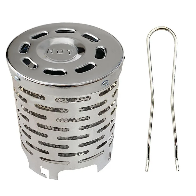

1PC Portable Warmer Heating Cover Camping Mini Heater Stainless Steel Camping Stove Warming Stove Hood For Outdoor Camping