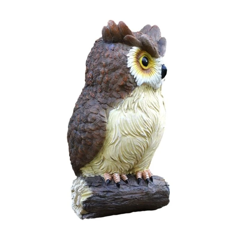 

Mini Resin Fake Owl Sculpture Yard Roof Patios Miniature Garden Display Ornament Collection Desktop Figurines Decor