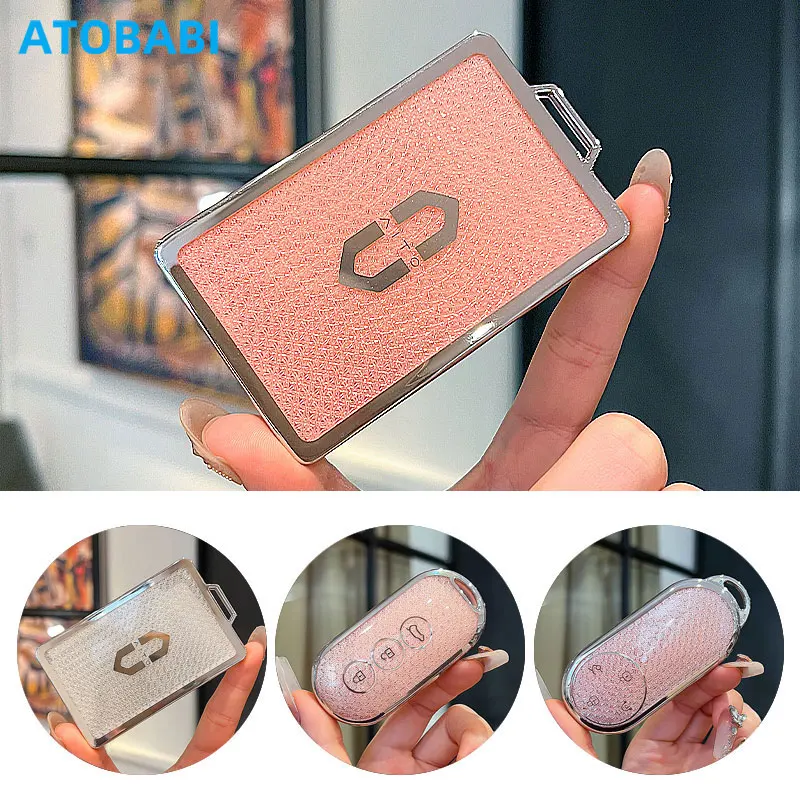 

Чехол для автомобильного ключа из ТПУ с кристаллами, чехол для смарт-пульта дистанционного управления, сумка для Seres AITO M5 EV M7 Pro Ultra Plus Max M8 M9 2023 2024 2025