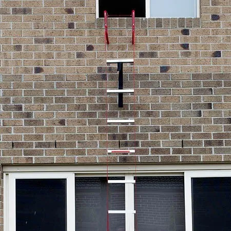 سلم إخلاء الطوارئ بطول 5.0 متر، تحميل 450 كجم خطوات من سبائك الألومنيوم شديدة التحمل سلم سلم للطوارئ