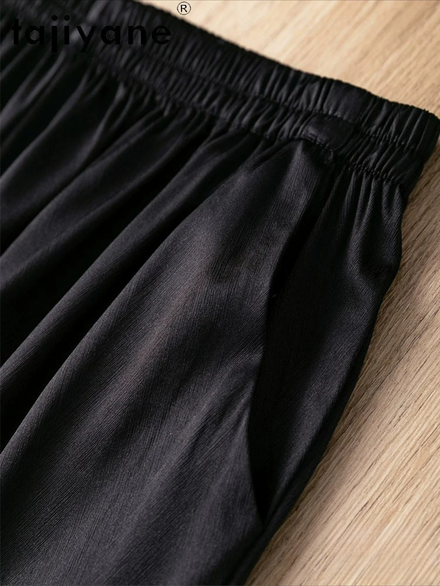 TAJIYANE 93% Real Mulberry Silk Pants for Woman Fashion Black Bloomers Pants Casual Loose Summer Trousers Women Clothes 2026 바지