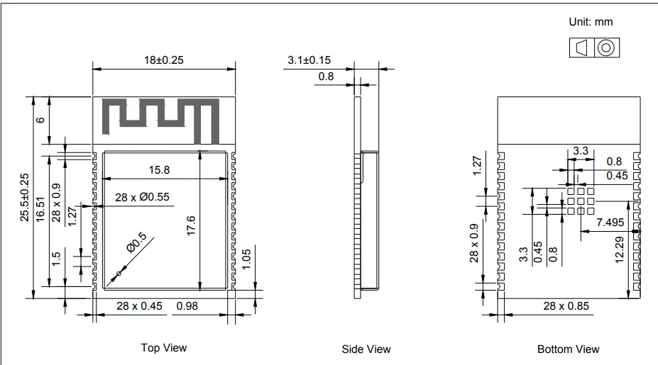 ESP32-C6-WROOM-1 โมดูล Wi-Fi6/Bluetooth LE5/Zigbee/ด้าย Universal โมดูล