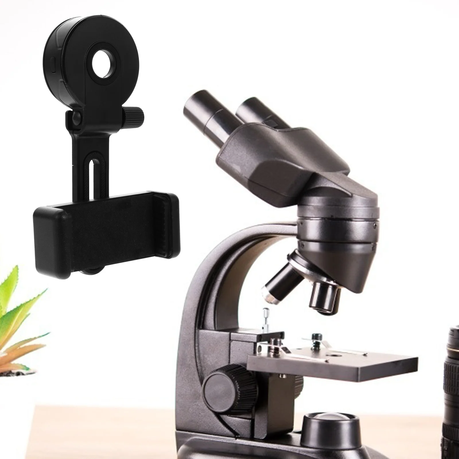 

Cell Phone Adapter ABS Material Telescope Microscope Photography Holder Clip for Secure Camera Alignment