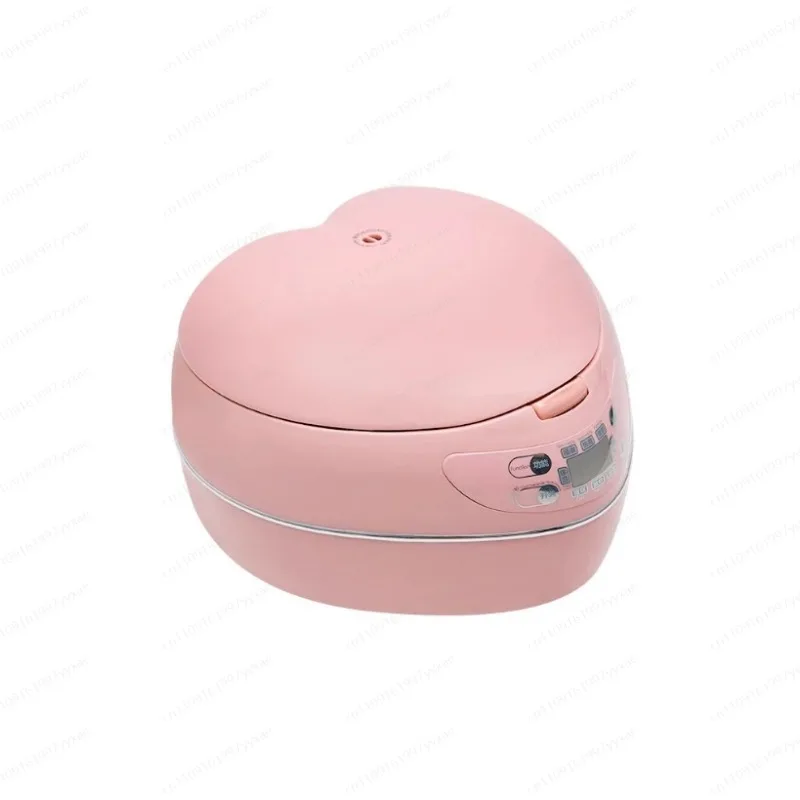 Heart-shaped peach pink rice cooker, love lunch box gift box.