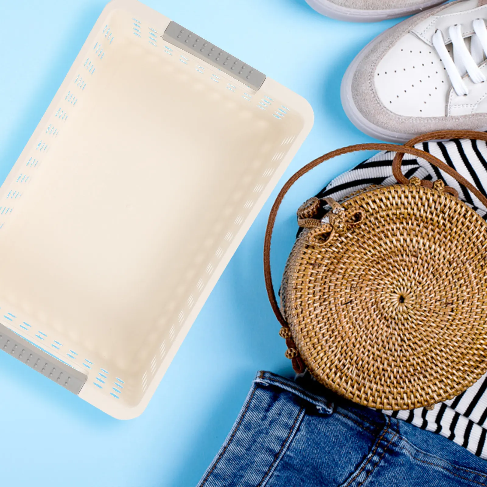 

Plastic Storage Basket Desktop Organizer Large Capacity Plastic Storage Bin for Kitchen Cabinet Bathroom Office Home Countertop