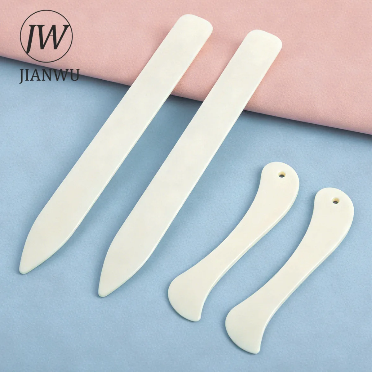 JIANWU Imitation Cowhide Leather Embossing Folding Knife Material Collage Letter Opener Journal Student Supplies Stationery