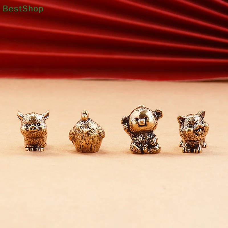 ♥♥♥A complete set of brass zodiac ornaments