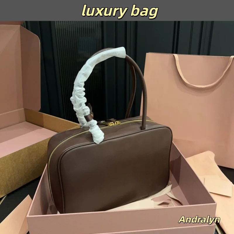 

Real leather high quality bags long handle retro briefcase fashion large-capacity laptop bag shoulder Joker commuter women's bag