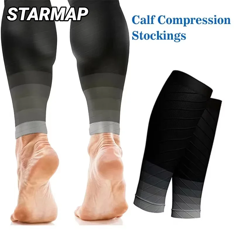 1Pair Calf Compression Sleeves Running Leg Sleeve 20-30Mmhg Socks For Shin Splint Men Women Varicose Vein Fatigue Relief