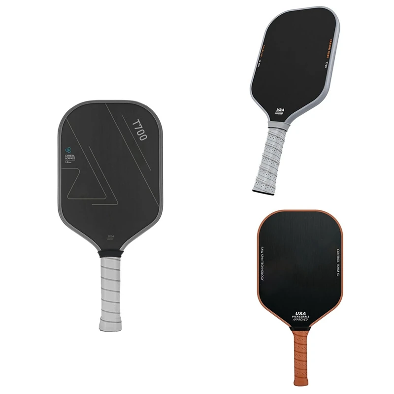 T700 Carbon Fiber Pickleball Paddle Surface 16MM PP Honeycomb Core Enhanced Power&Control Anti-Slip Hand Grip Paddle