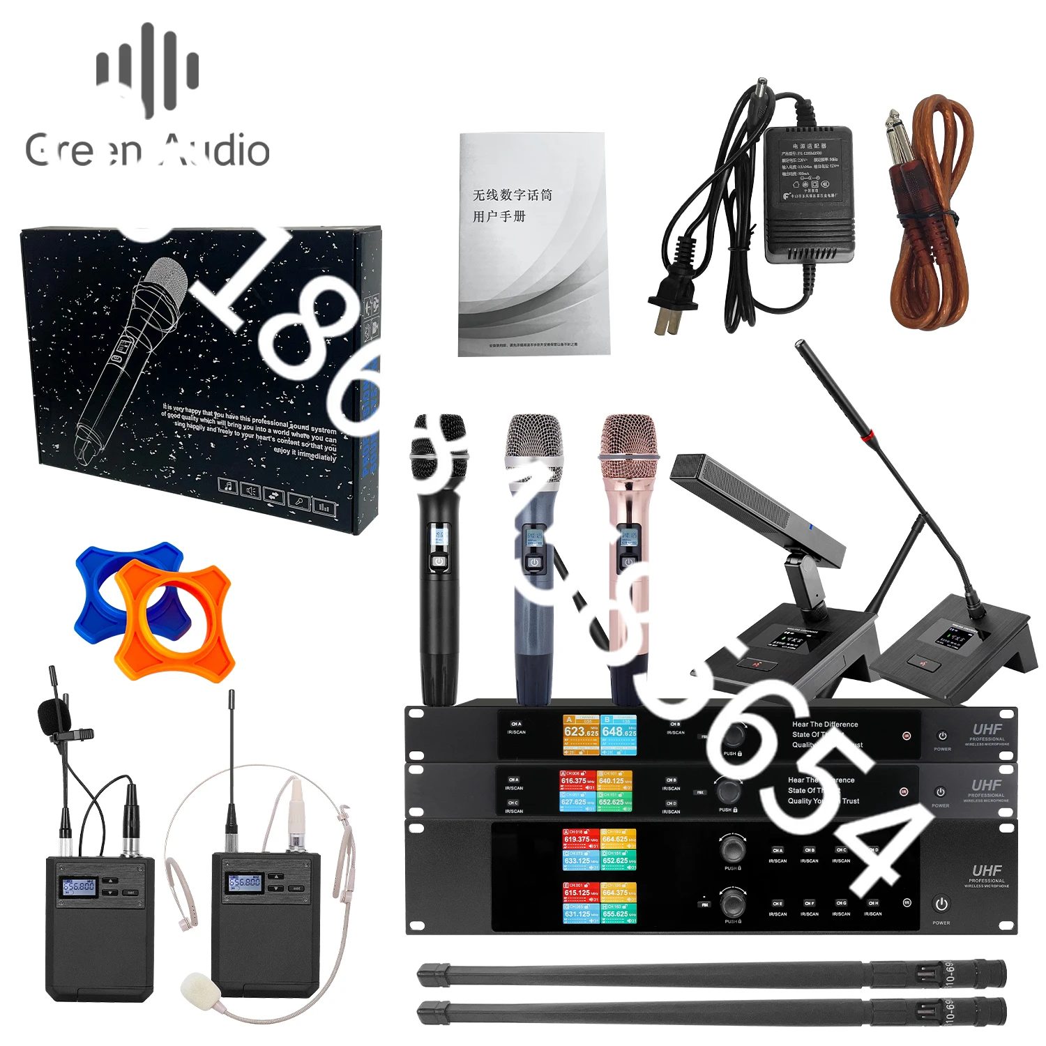 

GAW-M46 1 to 4 UHF professional microphone wireless in-frared frequency microphone suitable for conference karaoke church stage