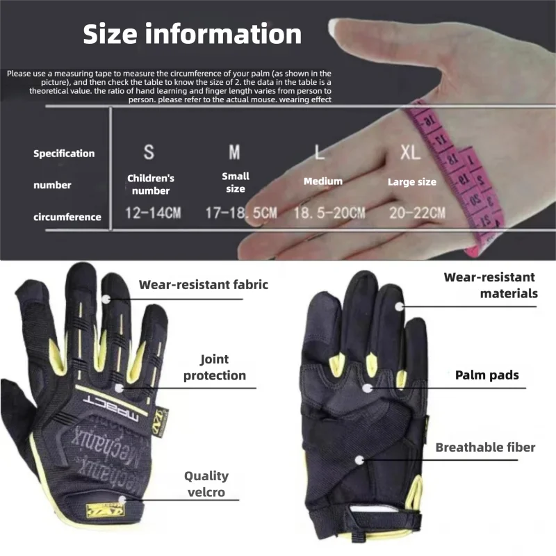 2026 New Outdoor Full-Finger Tactical Gloves Touchscreen Anti-Slip Impact Protection Cycling Work Hunting Training Gloves