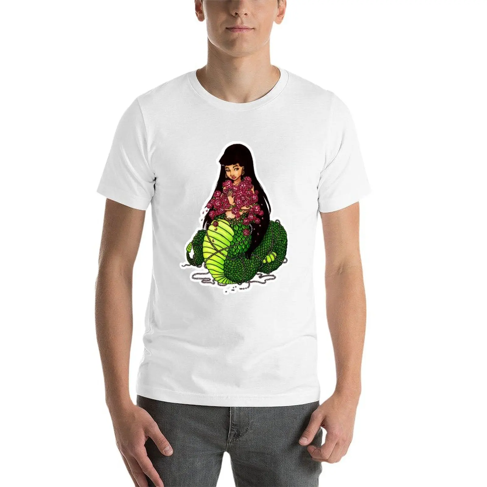 تي شيرت Snake Goddess Naga تي شيرت رجالي برسومات تي شيرت رجالي تي شيرت للرجال
