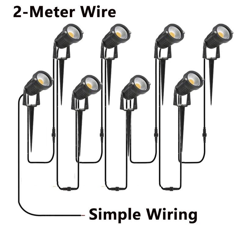 Outdoor LED Tuin Spotlight 220 V 10 W/20 W/30 W 2 M Draad 2-10-in-1 Verstelbare Tuin Decoraties Lampen voor Feestverlichting