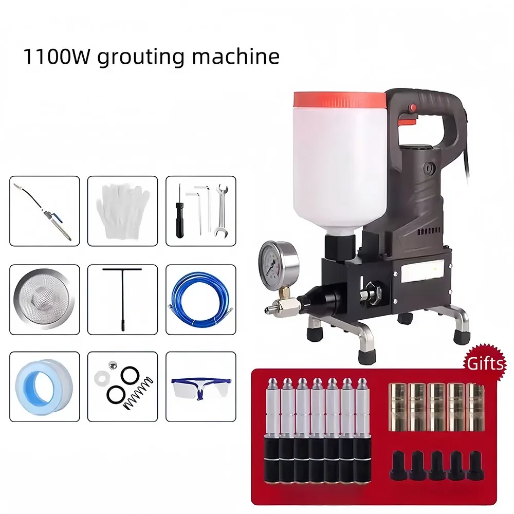 

M-9999 High Pressure Epoxy Grouting Machine Epoxy/Polyurethane Foam Injection Pump Crack Repair and Plugging Machine 220V/1100W