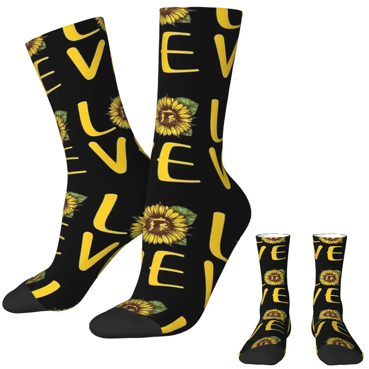 Sunflower Socks Fashion Stockings Autumn Anti-Slip Unisex Men Socks High Quality Custom Climbing Socks