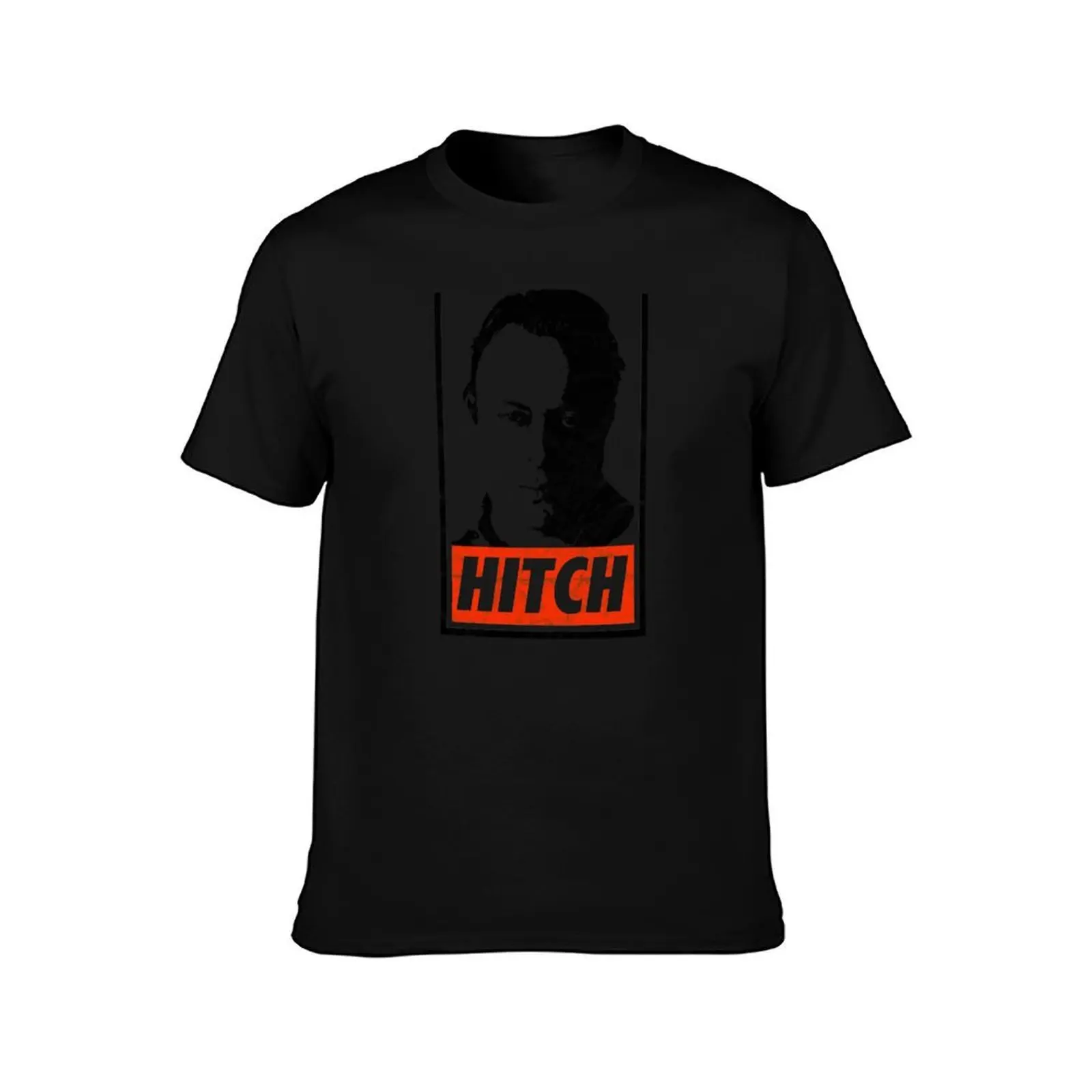 Hitch (White Worn Look) T-Shirt Soft Casual Short Sleeve Cotton Tee T-Shirt