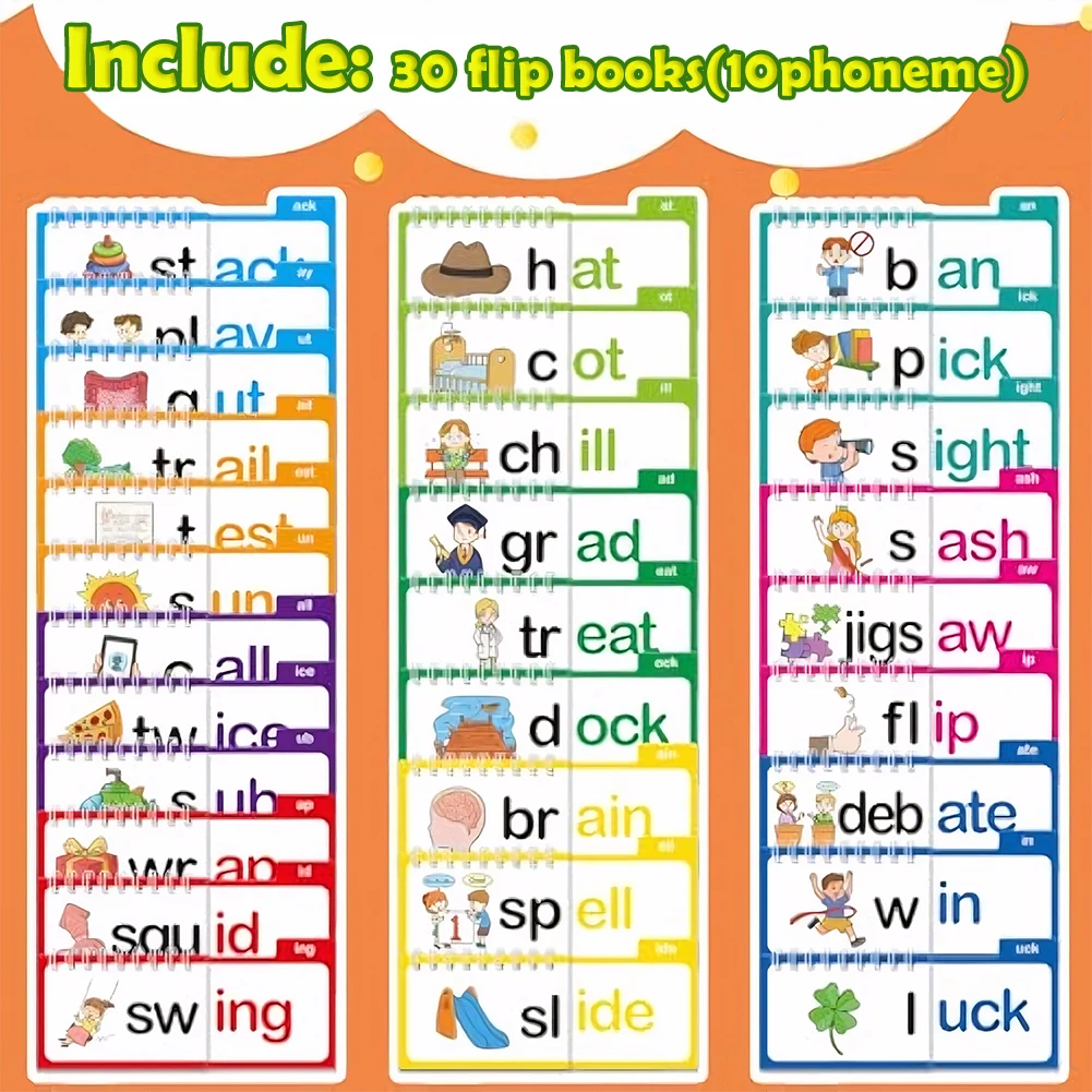 رسالة الأصوات بطاقات فلاش ABC المفردات بطاقات فلاش رياض الأطفال البصر كلمة بطاقات فلاش لاستعداد رياض الأطفال