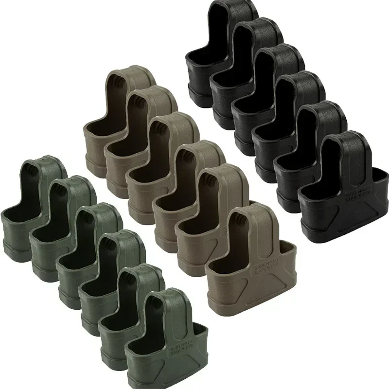 6PCS 5.56mm Fast Magazine Rubber Holster for M4 M16 AR15 AK GL 17 M9 Mag Pouch Sleeve Rubber Slip Cover Hunting Gear - view 3