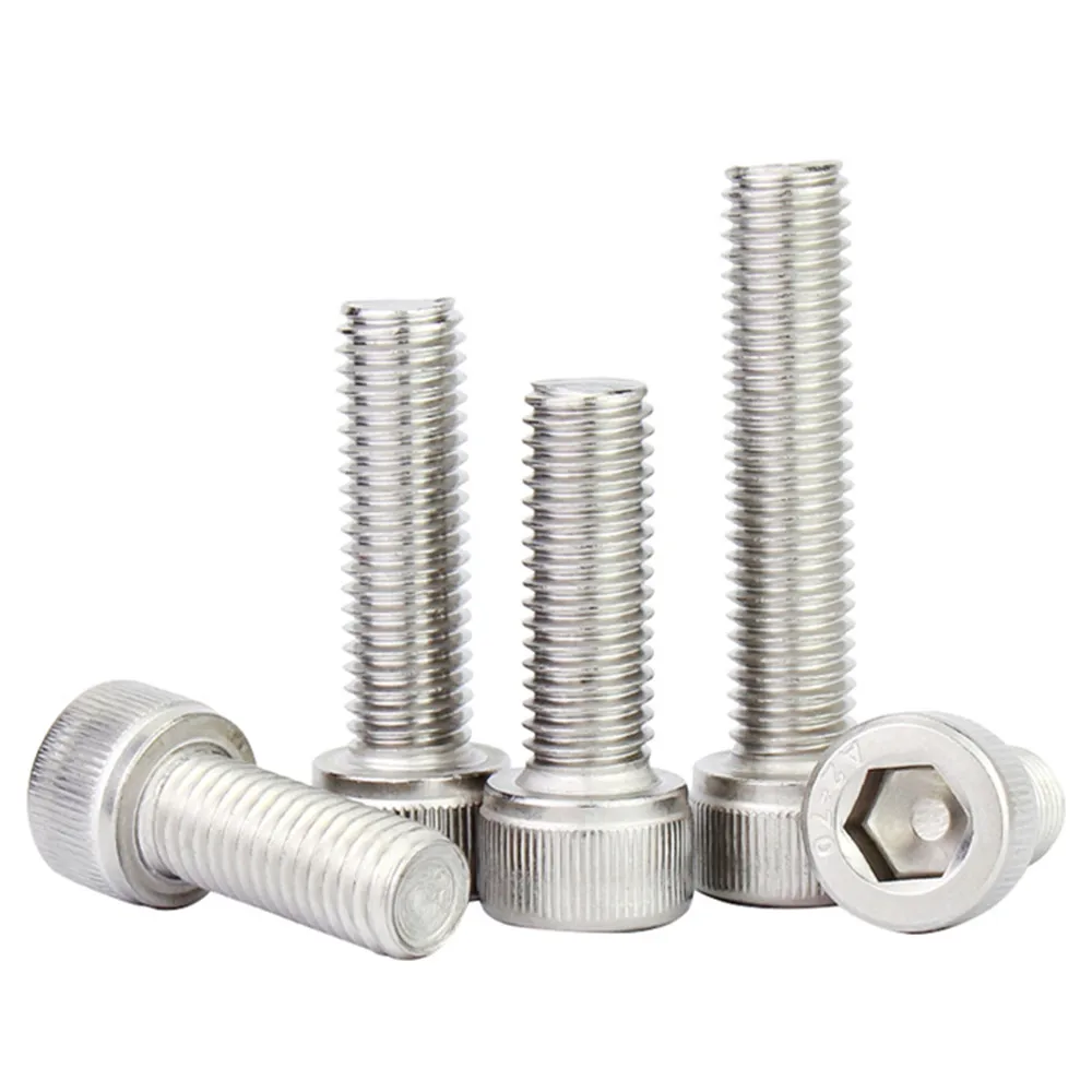 Hexagon Hex Socket Cap Allen Head Bolt Screw Length 2-50mm M1.4 M1.6 M2 M2.5 304 A2-70 Stainless Steel DIN912