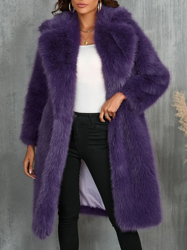 LY VAREY LIN, новинка осени и зимы, толстый длинный костюм с воротником из искусственного меха, пальто средней длины, верхняя одежда