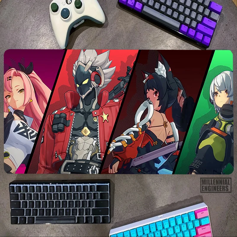 Zenless Zone Zero Game Mouse Pad Premium Mousepad Keyboard Big Mousepepad Office Accessories Gaming Mats Desk Mat Gamer Extended