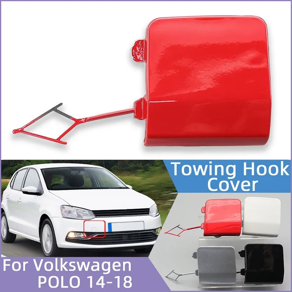 

Car Front Bumper Towing Hook Eye Cover Cap For Volkswagen Polo Hatchback 2014 2015 2016 2017 Tow Hook Hauling Trailer Lid Trim