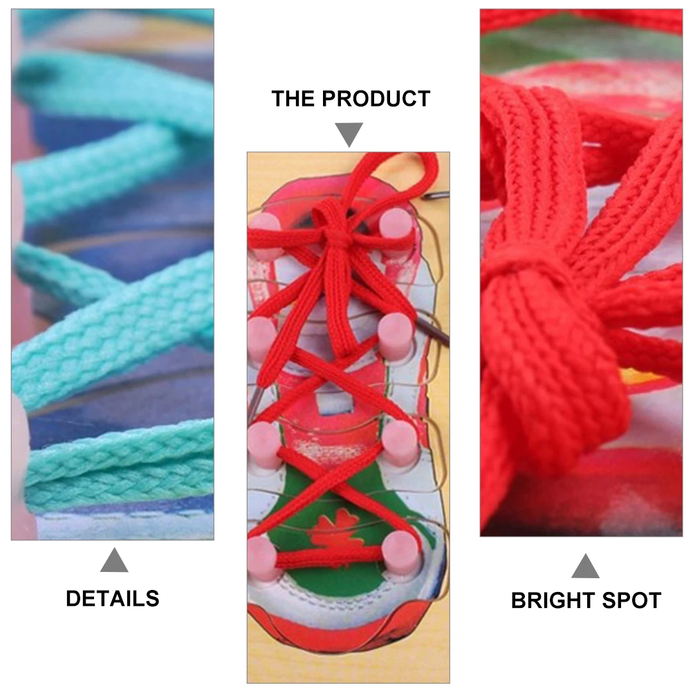 

Montessori Shoelace Panel Toy Kids Wood Teaching Tool Practical Life Skill Baby Preschool Educational Fine Motor Development