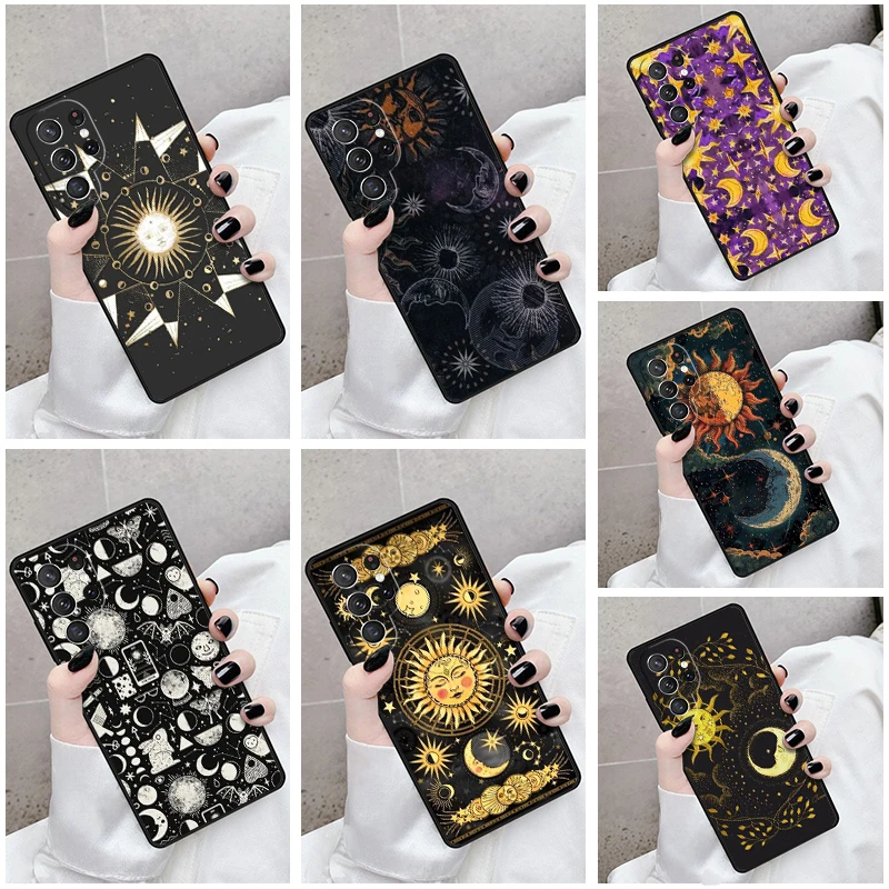 Phone Case For Samsung Galaxy S24 S23 S21fe S22 Ultra Plus Note 10 20 S8 S9 S10 Cover Suns Moons Astrological