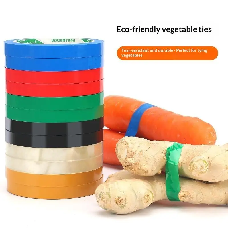 5 Roll Color BOPP Fruit Vegetable Binding Tape Supermarket Fresh Produce Sealing Tape For Grocery Packaging Use