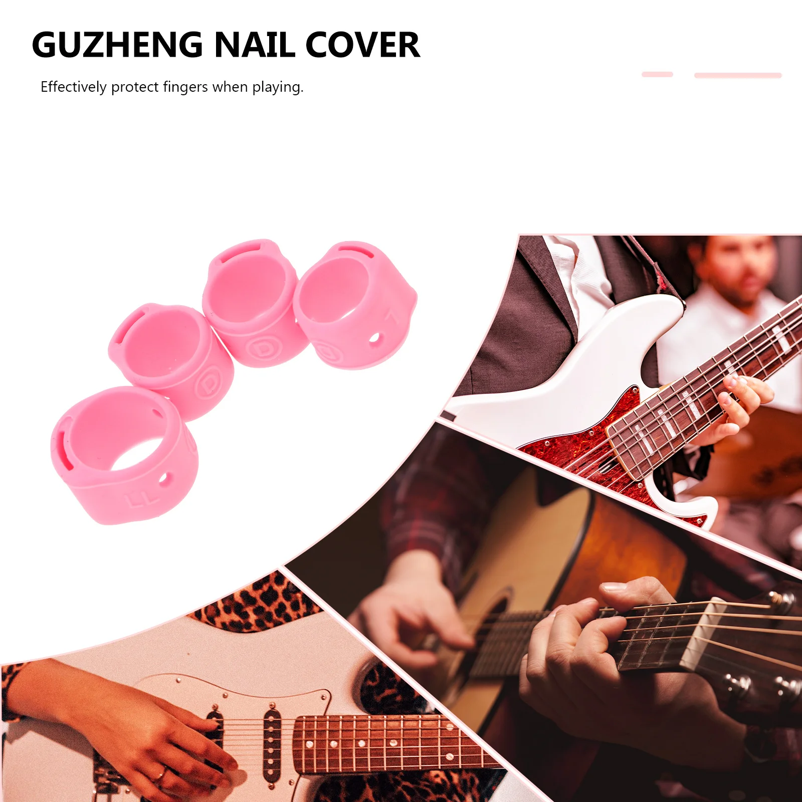 

8Pcs Silicone Guzheng Nail Protectors Breathable Design Suitable for String Instrument Learning Silicone Guzheng Nail Protectors