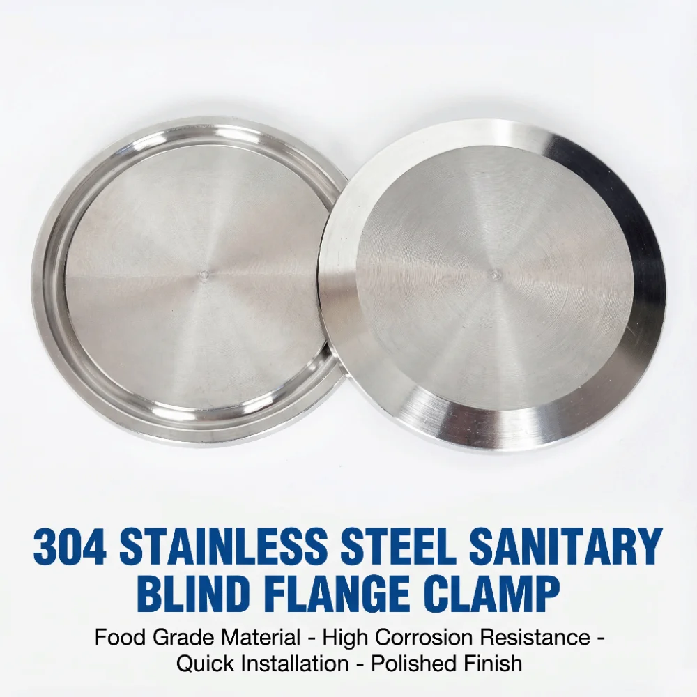 

1,5 дюйма, 2 дюйма, 3 дюйма, 4 дюйма, 6 дюймов, глухая крышка Tri Clamp TC, быстро открывающаяся, устойчивая к ржавчине, гигиеническая торцевая заглушка из нержавеющей стали, быстрая установка слепой диск