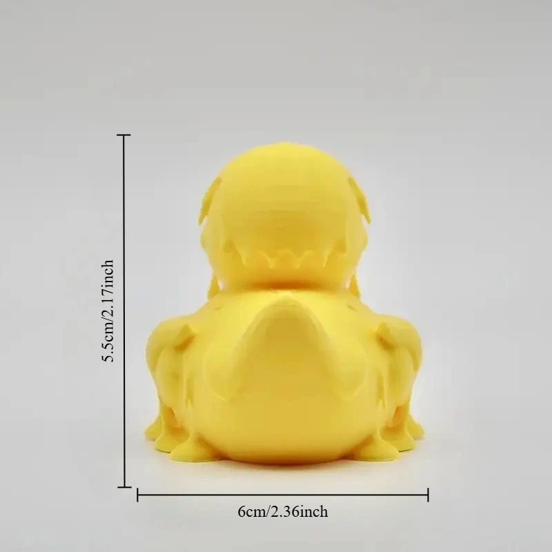تمثال بطة صفراء مذابة ثلاثي الأبعاد، بلاستيك متين، مناسب للاستخدام الداخلي/الخارجي، سطح المكتب، الحديقة، السيارة، هدية تزيين المنزل #3