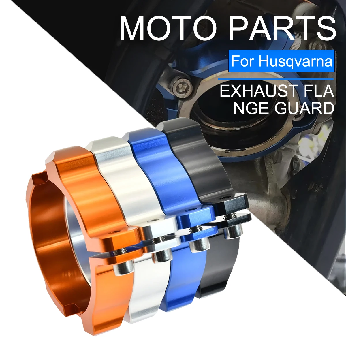 

Motorcycle Accessories Exhaust Flange Guard Tip Muffler Pipe Clamp For Husqvarna 250 300 TE TC TX 2017-2022 TE 250i 300i 2023