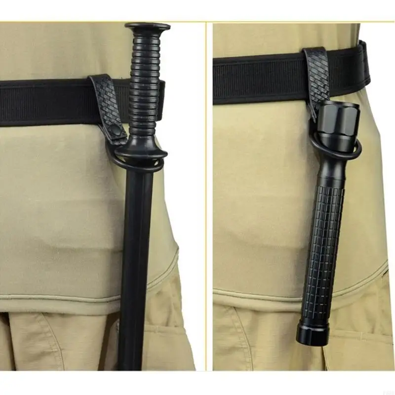 حامل حلقي لمصباح يدوي بمشبك F68F لحزام الخدمة للحفاظ على مصباح يدوي لخلية C/D