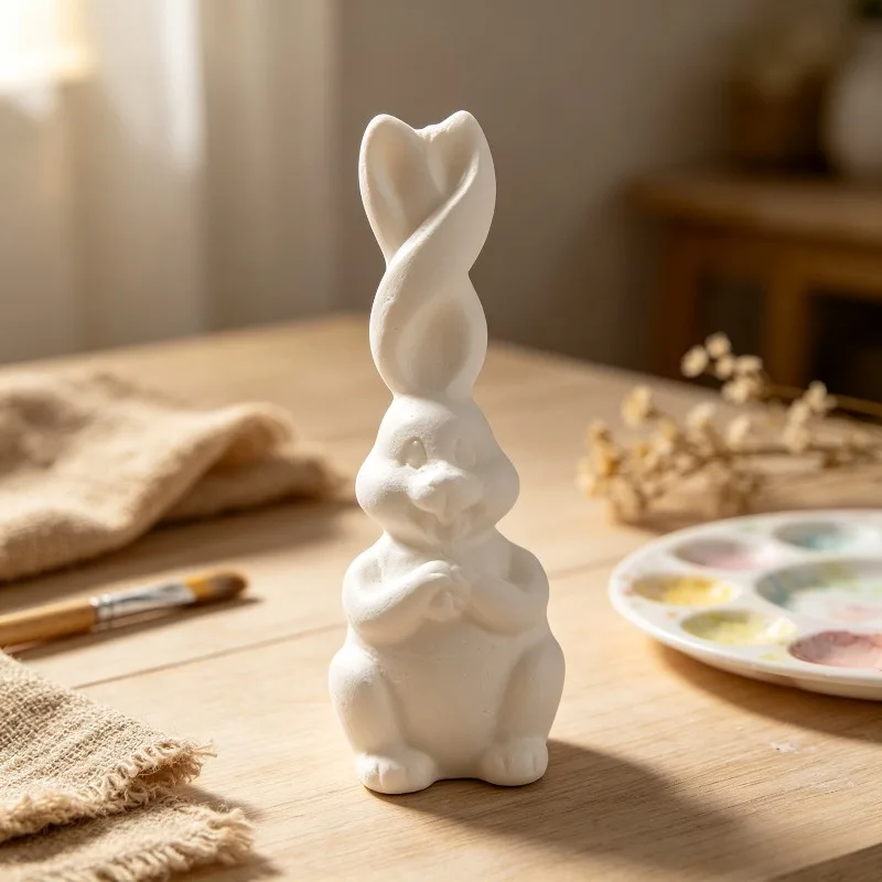 Resin silicone mold, spiral long-ear rabbit-shaped mold, spiral long-ear rabbit design, DIY mold