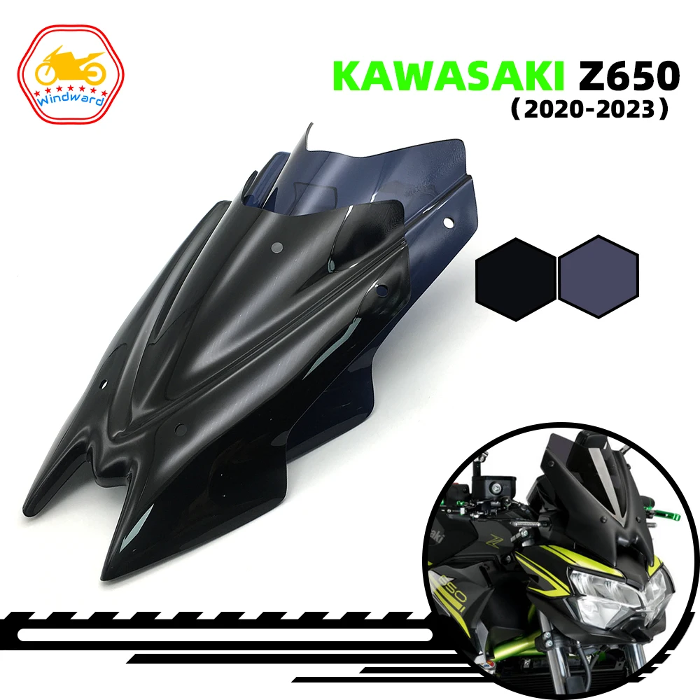 

Fits For Kawasaki Z650 20-22 2020 2021 2022 Motorcycle Accessories Sports Windshield Windscreen Visor Double Bubble