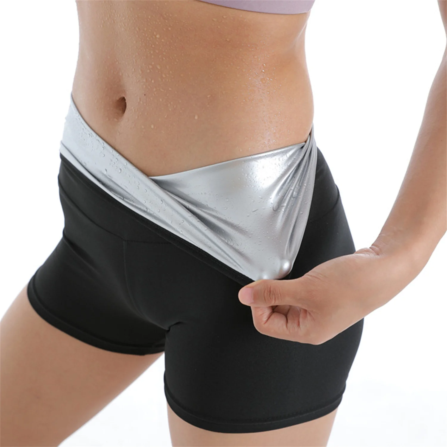 1pc huiming Pantalones Cortos de Sauna para Mujer, Compresión Reductora, Entrenador de Cintura Térmico, Leggings Moldeadores, Pantalones Moldeadores de Cuerpo