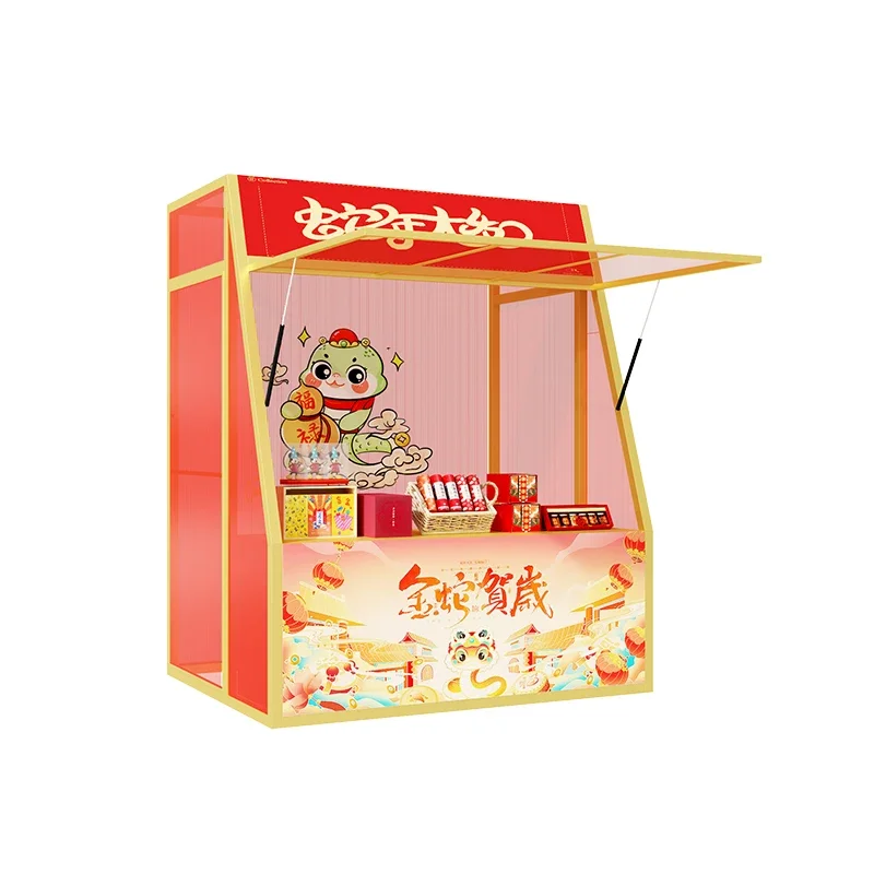Internet celebrity night market stall shelf shopping mall stall rack outdoor commercial street food snack shelf market