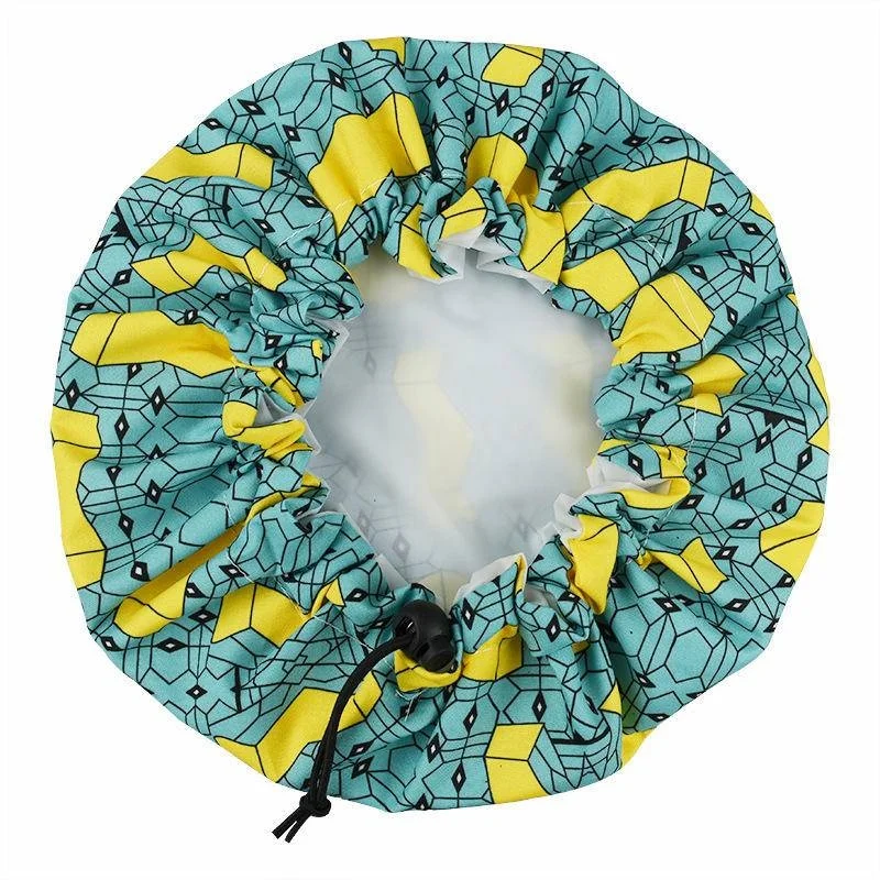 Shower Cap Double Layer Adjustable Reusable Waterproof Bath Cap for Girls Long Hair for Children Kids