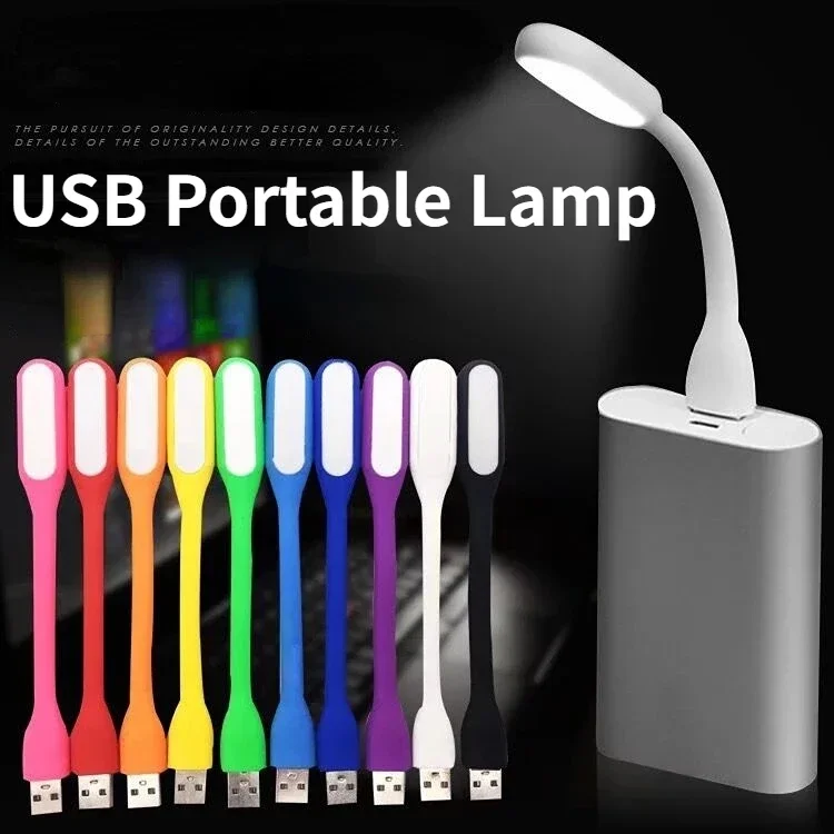 5PCS Mini USB LED Book Light Portable Eye Protection Night Lights Bendable Table Lamps Reading Lamp for Power Bank Laptop